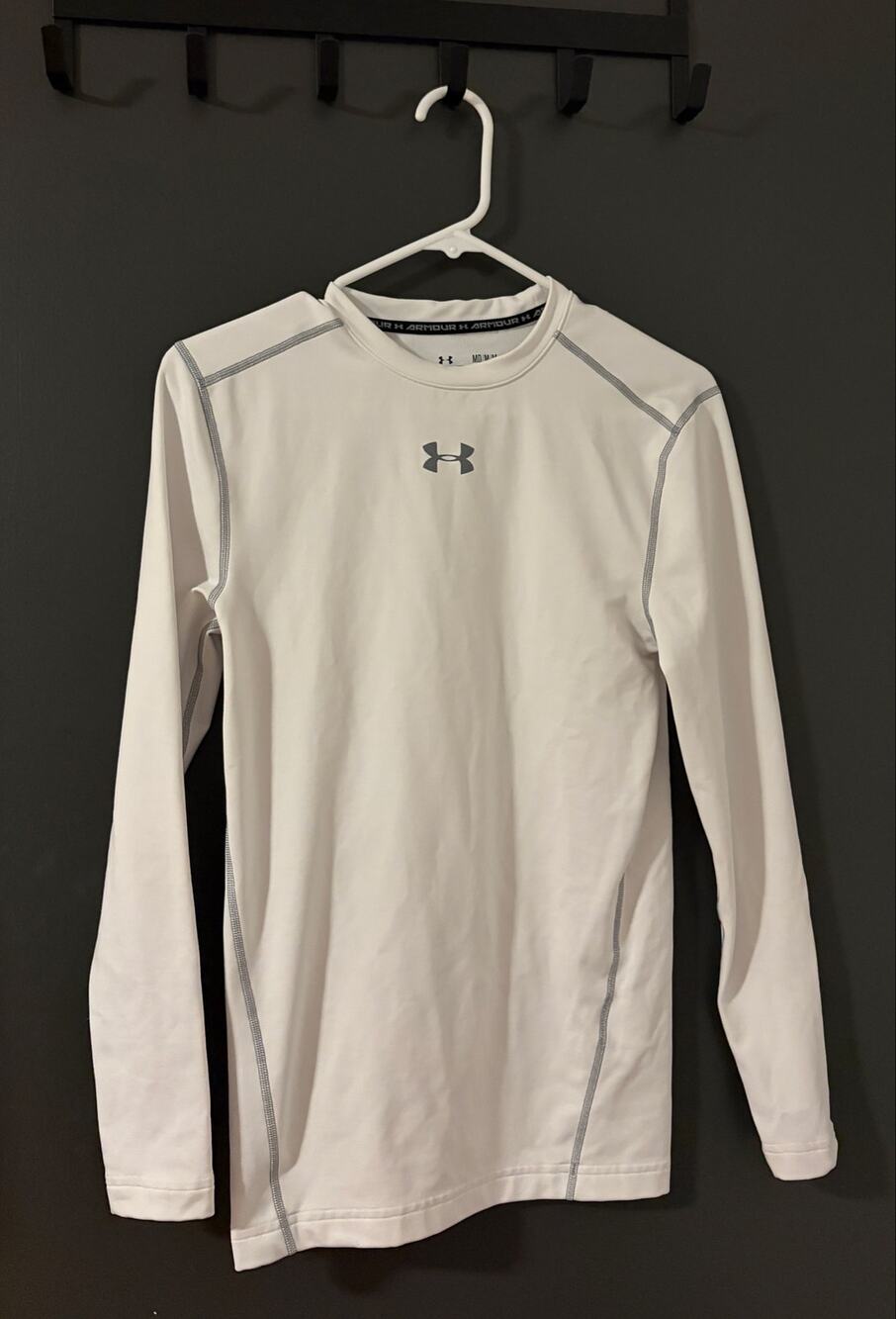 Under Armour White ColdGear Men’s Compression Long Sleeve Shirt